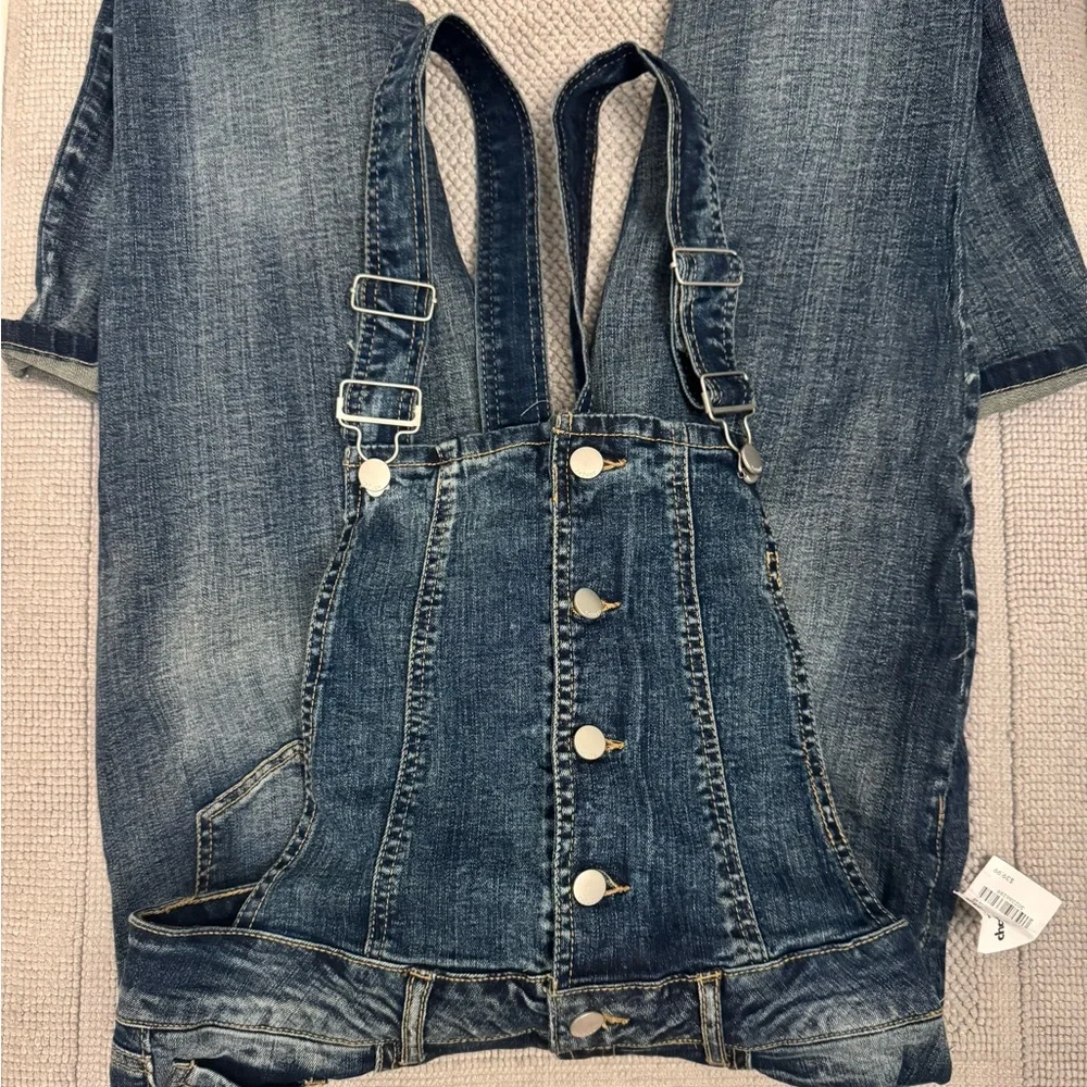 Charlotte Russe Blue Denim Overalls - Picture 1 of 2